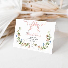 Cartões de agradecimentos Dobrado de Arco Rosa de