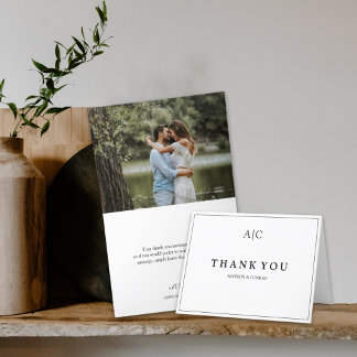 Cartões de agradecimentos Dobrado de Casamento de