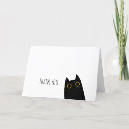Cartões de agradecimentos Dobrado de Gato Preto Ci