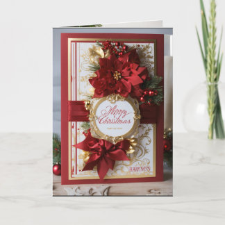 Cartões de agradecimentos dobrado de Natal