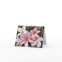 Cartões de agradecimentos Dobrado de Plumeria Rosa