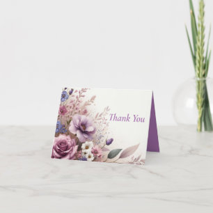 Cartões de agradecimentos Dobrado Floral