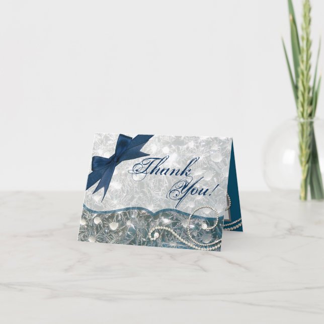 Cartões de agradecimentos Dobrado, Gelado De Inver (Frente)