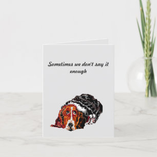 Cartões de agradecimentos Dobrado : Hound Basset