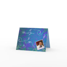 Cartões de agradecimentos dobrado legal DE COLAGEM