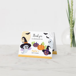 Cartões de agradecimentos dobrado para Chá de fral