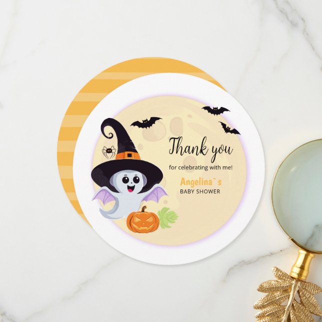 Cartões de agradecimentos dobrado para Chá de fral (Frente/Verso In Situ)