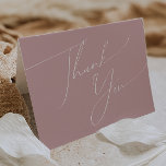 Cartões de agradecimentos Dobrado Rosa de Script W<br><div class="desc">Apresentando nosso impressionante roteiro caprichoso rosa dobrava cartões de agradecimentos empoeirado perfeito para sua simples celebração do primavera boho moderno. Nosso elegante design inclui uma paleta de cores vibrante brilhante e pastel com um script de caligrafia quic vintage. Quer você prefira um estilo minimalista ou clássico, nosso produto editável exclusivo...</div>