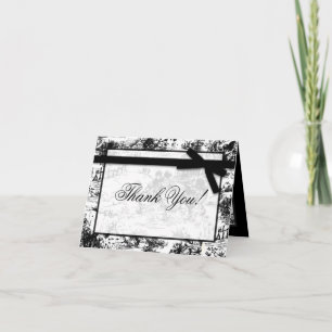 Cartões de agradecimentos dobrado Tecido branco pr