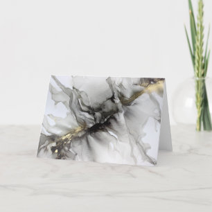 Cartões de agradecimentos Dourada de Cinza Negra