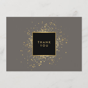 Cartões de agradecimentos Dourada de Confetti, Fau