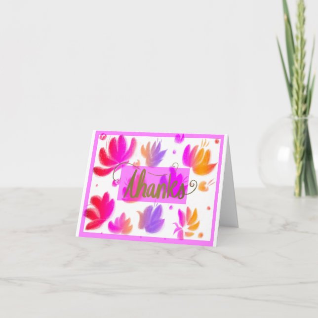 Cartões de agradecimentos Dourado e flexível (Frente)