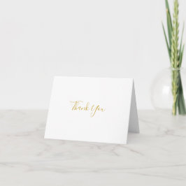 Cartões de agradecimentos Dourado Elegante simples