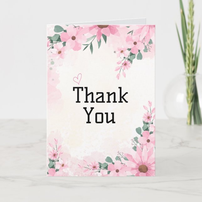 Cartões de agradecimentos Elegante (Frente)