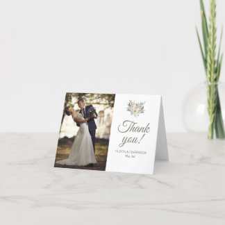 Cartões de agradecimentos Elegante De Casamento Fo