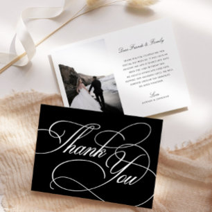 Cartões de agradecimentos Elegante de Casamento Pr