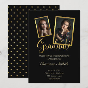 Cartões de agradecimentos Elegante de Graduação de