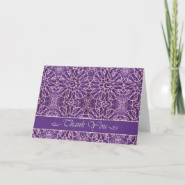 Cartões de agradecimentos Elegante em violeta, Obr