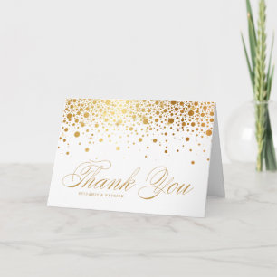 Cartões de agradecimentos Elegante Faux Gold Foil