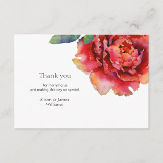 Cartões de agradecimentos elegantes do casamento