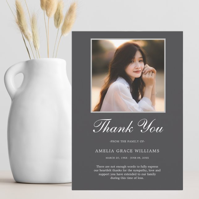 Cartões de agradecimentos em andamento (Sympathy Thank You Card)