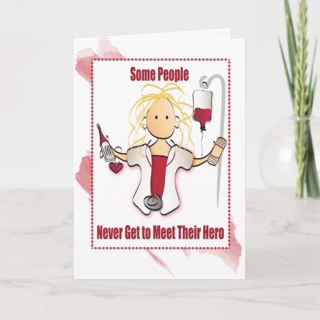 Cartões de agradecimentos Enfermeiro (Frente)