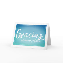 Cartões de agradecimentos espanhóis do professor