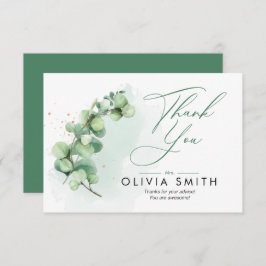 Cartões de agradecimentos Eucalyptus Greenery mini