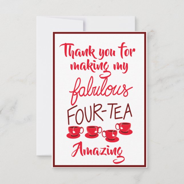 Cartões de agradecimentos Fabuloso 40 (Frente)