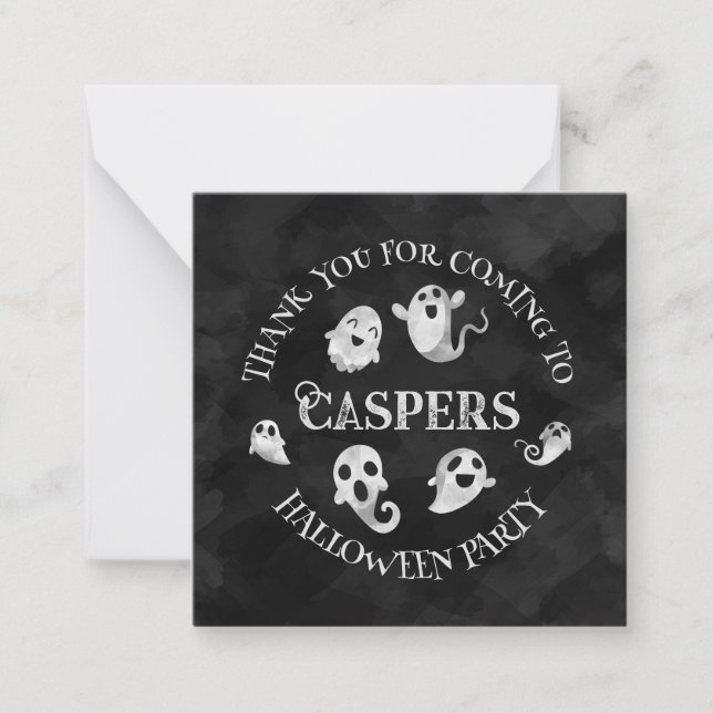 Cartões de agradecimentos fantasma Spooky (Frente)
