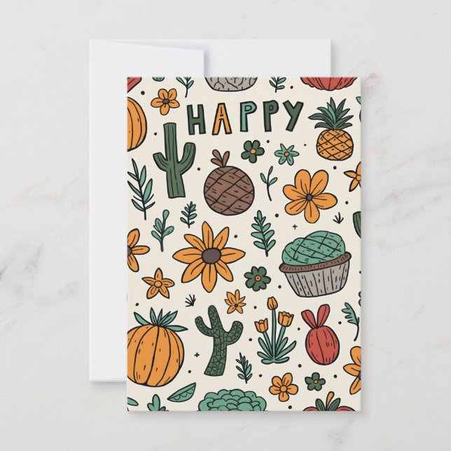 Cartões de agradecimentos feliz (Frente)