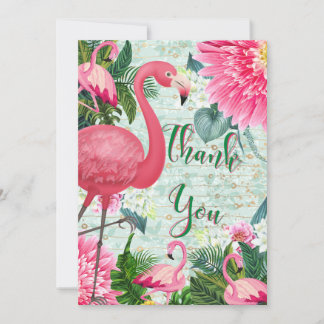 Cartões de agradecimentos Flamingo