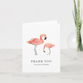 Cartões de agradecimentos Flamingo