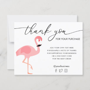 cartões de agradecimentos flamingo