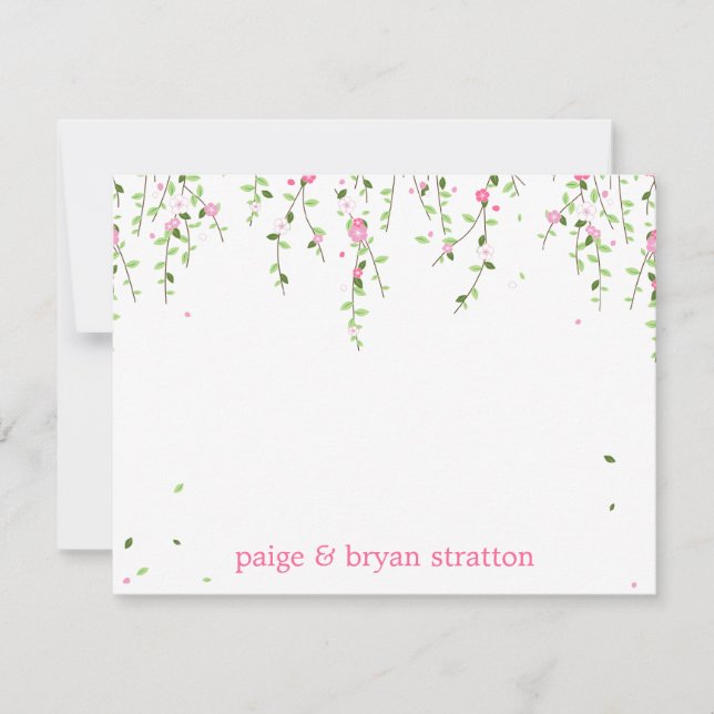 Cartões de agradecimentos Flat de Jardim Blooms (Frente)