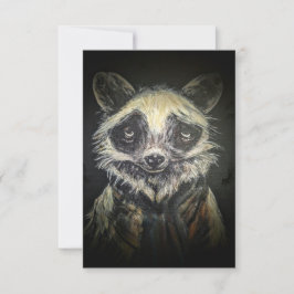 Cartões de agradecimentos Flat Raccoon