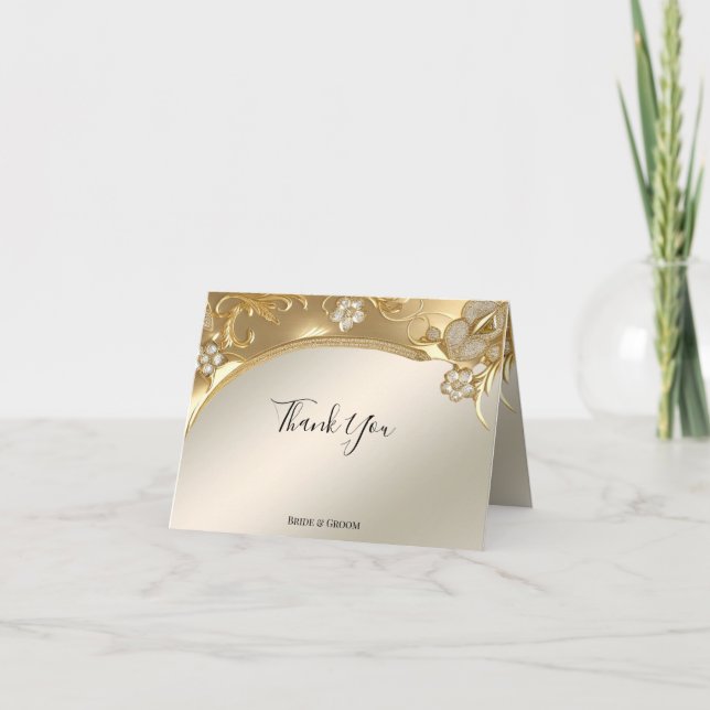 Cartões de agradecimentos flexível do Ornamentado  (Frente)