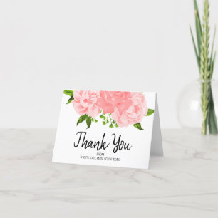 Cartões de agradecimentos florais do chá de pane