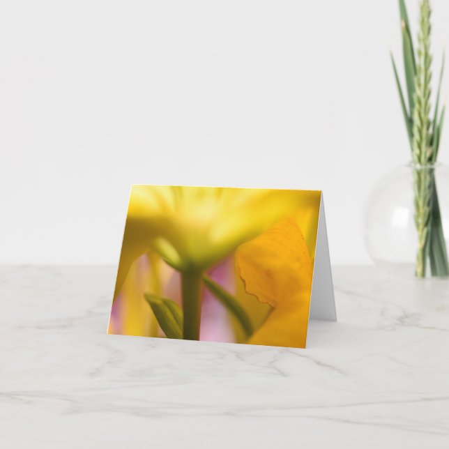 Cartões de agradecimentos Floral Amarelo Brilhante (Frente)