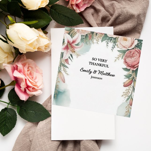 Cartões de agradecimentos Floral Arch Designer (Criador carregado)