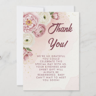 Cartões de agradecimentos Floral Blush