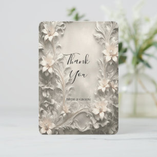 Cartões de agradecimentos Floral Branco