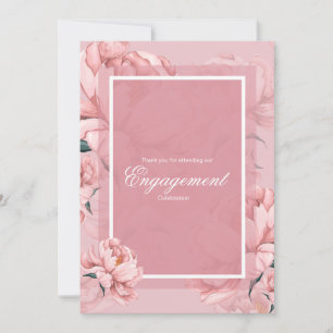 Cartões de agradecimentos floral cor-de-rosa