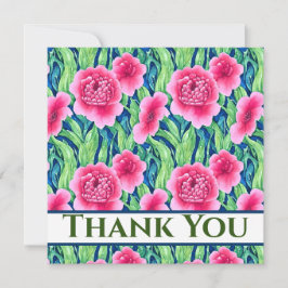 Cartões de agradecimentos Floral de Aquarela