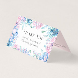 Cartões de agradecimentos Floral de Aquarela da F