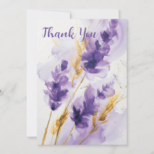 Cartões de agradecimentos Floral de Aquarela do Ou