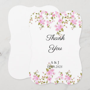 CARTÕES DE AGRADECIMENTOS FLORAL DE CASAMENTO