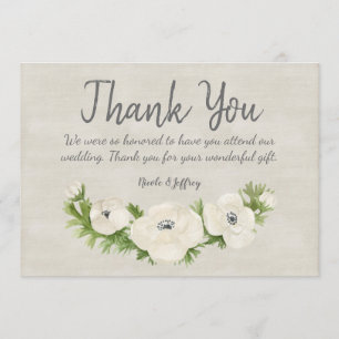 Cartões de agradecimentos Floral de Casamento Anêm