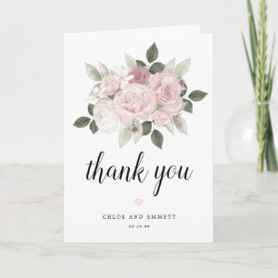 Cartões de agradecimentos Floral de Casamento de 