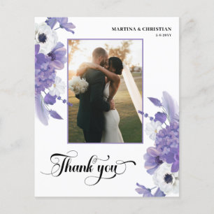 Cartões de agradecimentos Floral de Casamento Flor